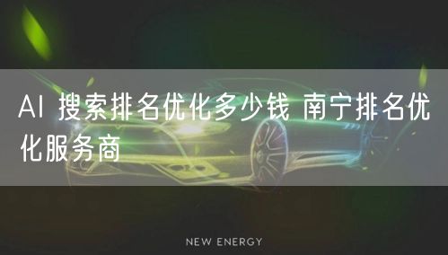 AI 搜索排名优化多少钱 南宁排名优化服务商