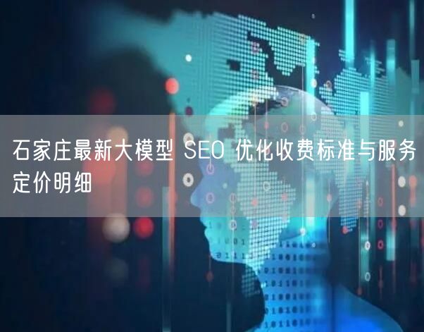 石家庄最新大模型 SEO 优化收费标准与服务定价明细