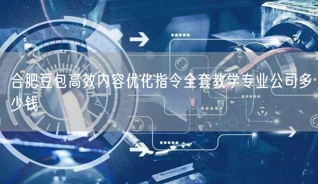 合肥豆包高效内容优化指令全套教学专业公司多少钱