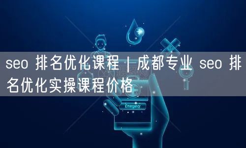 seo 排名优化课程｜成都专业 seo 排名优化实操课程价格
