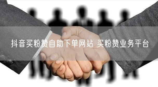 抖音买粉赞自助下单网站 买粉赞业务平台